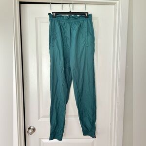 TIBI Felix Paperbag Crispy Jogger Pant, Leaf Green, Size XS